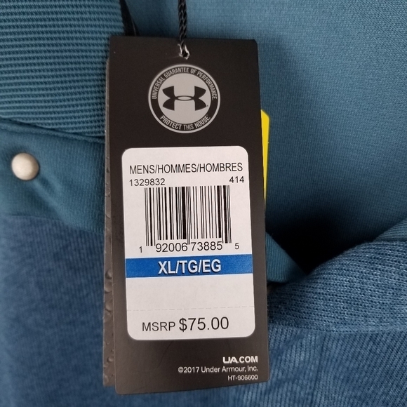 Under Armour ColdGear Golf Water-Resistant Collared Pullover Blue NWT size XL - Picture 4 of 13